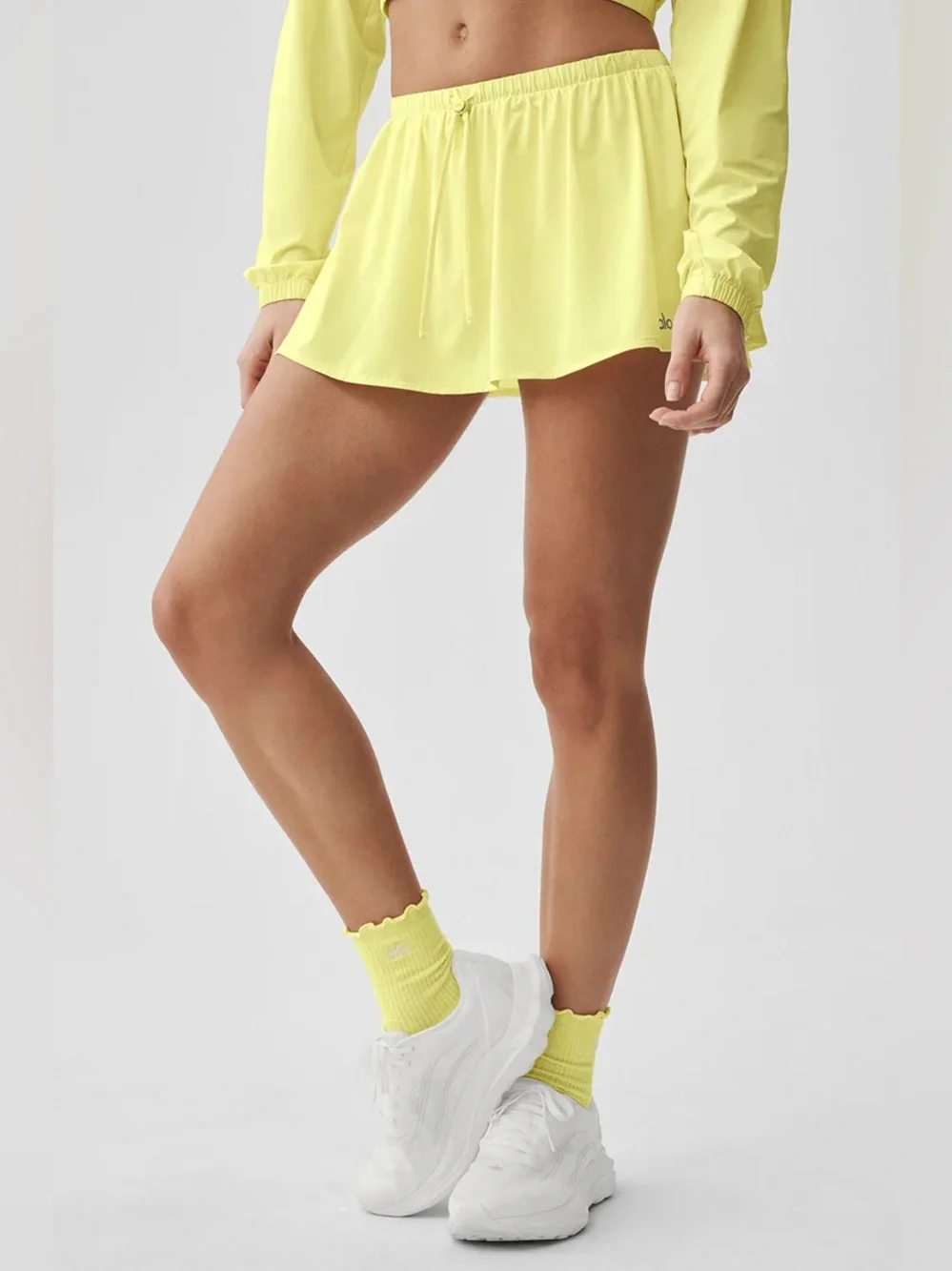 Alo Breezy Tennis Skirt Sunshine Yellow Size Small NWT